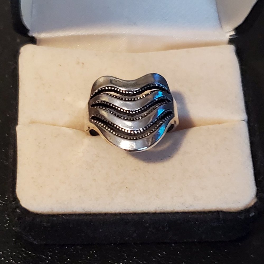Size 7 Stainless Steel Ring Tribal Theme Unisex